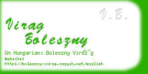 virag boleszny business card